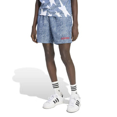 Adidas USA Men's Denim Graphic Shorts White / Dark Blue
