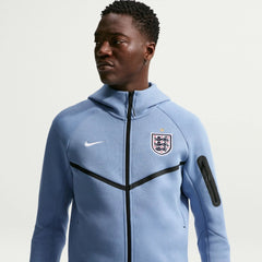 Nike 2026-27 England Men's Full-Zip Tech Fleece Hoodie Work Blue/White