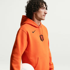 Nike 2026-27 Netherlands Men's Club Pullover Hoodie Safety Orange/Black