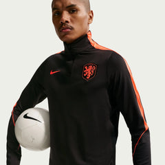 Nike 2026-27 Netherlands Men's Strike Drill Top Black/Hyper Crimson/Hyper Crimson