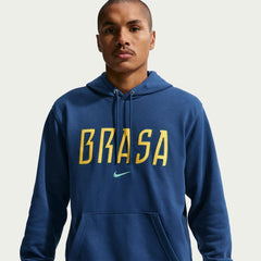 Nike 2026-27 Brazil Men's Club French Terry Pullover Hoodie Coastal Blue/Light Menta