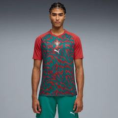 Puma 2026-27 Portugal Men's Pre-Match Soccer Jersey Club Red-Green Lagoon