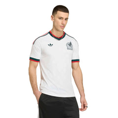 Adidas 2026 Mexico Men's Stadium Away Soccer Jersey White