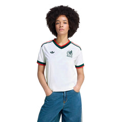 Adidas 2026 Mexico Women's Stadium Away Soccer Jersey White