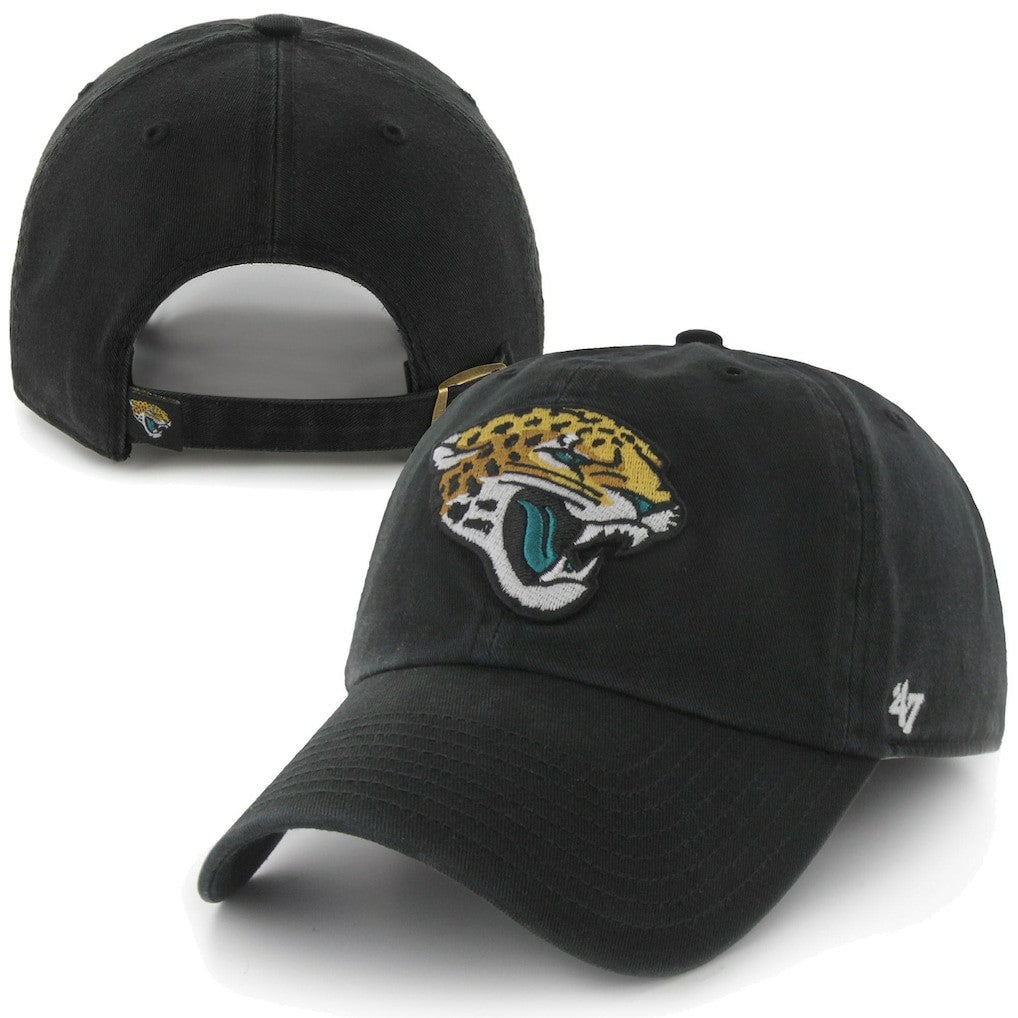 47 Brand Jacksonville Jaguars New Logo Clean-Up Adjustable Slouch Hat - Black Hats