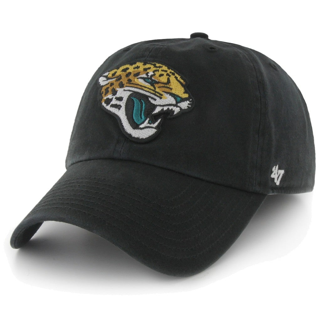 47 Brand Jacksonville Jaguars New Logo Clean-Up Adjustable Slouch Hat - Black Hats