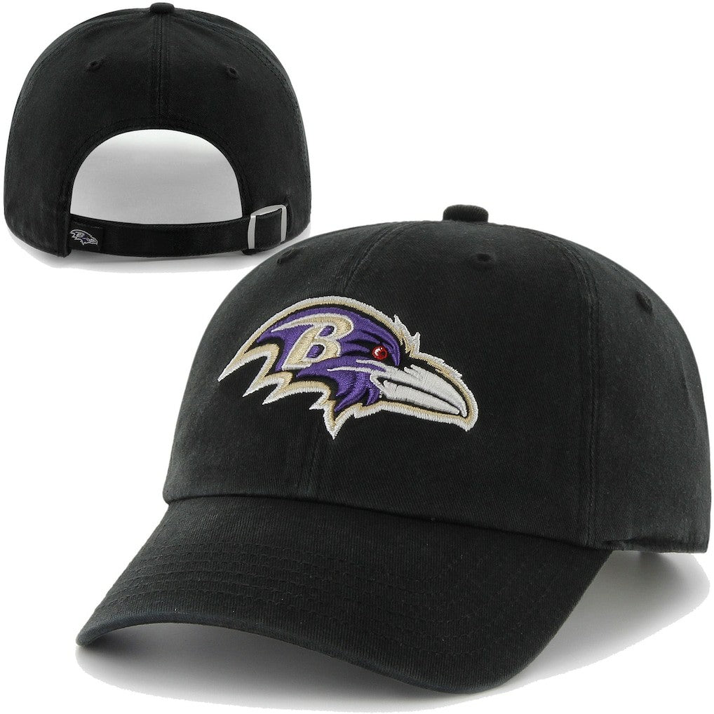 47 Brand Baltimore Ravens Clean Up Adjustable Hat - Black Hats