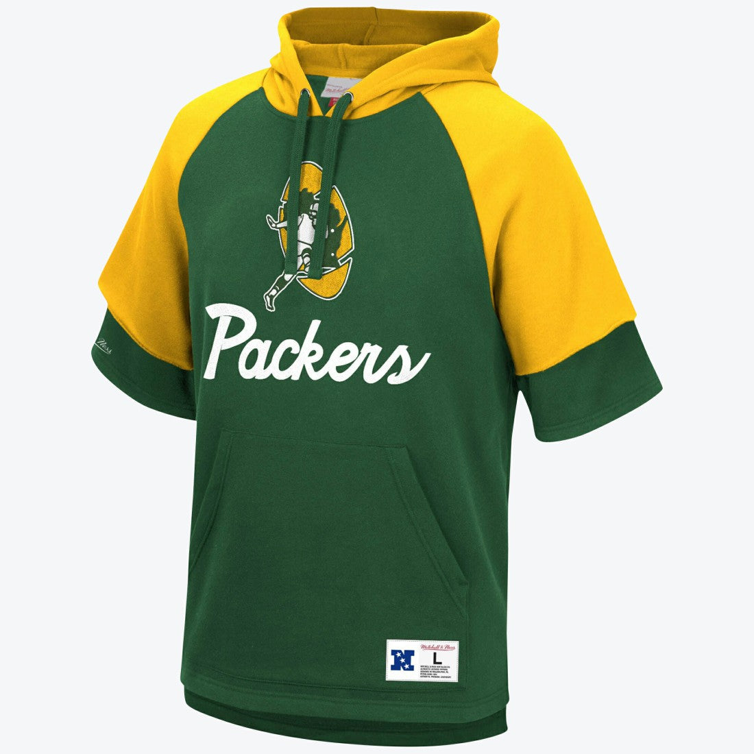 Green Bay Packers Short Sleeve Fleece Hoodie