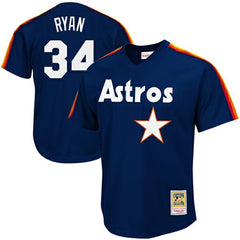 Nolan Ryan Houston Astros Mitchell & Ness Authentic Batting Practice Jersey - Navy Jerseys