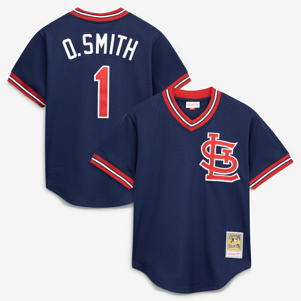 Ozzie Smith St. Louis Cardinals Mitchell & Ness Authentic Batting Practice Jersey - Navy Jerseys