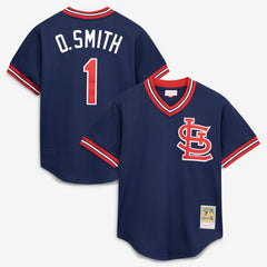 Ozzie Smith St. Louis Cardinals Mitchell & Ness Authentic Batting Practice Jersey - Navy Jerseys