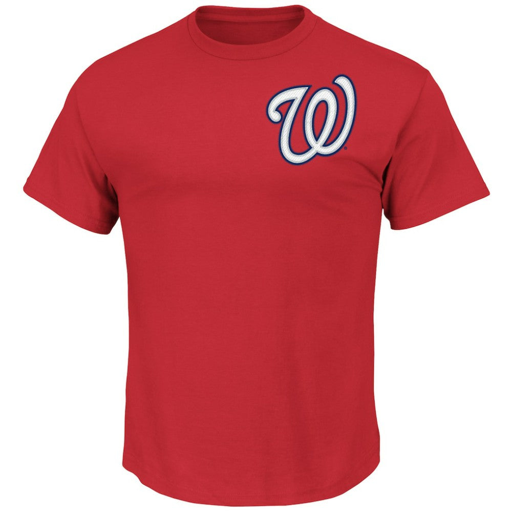 Washington Nationals Majestic New Wordmark T-Shirt - Red T-shirts