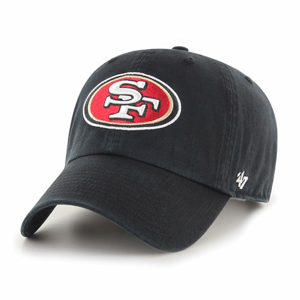 47 Brand San Francisco 49ers Cleanup Basic Adjustable Hat - Black Hats