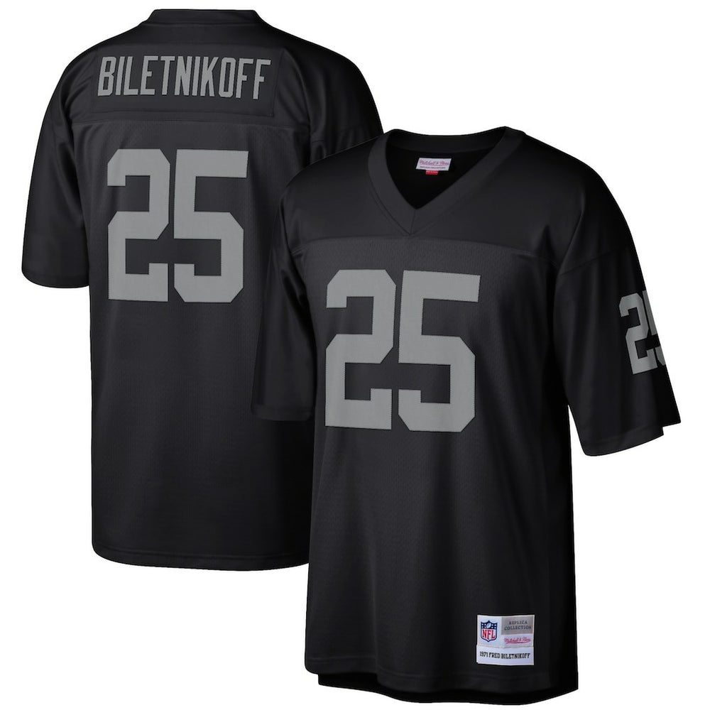 Fred Biletnikoff Las Vegas Raiders Retired Player Legacy Replica Jersey - Black Jerseys