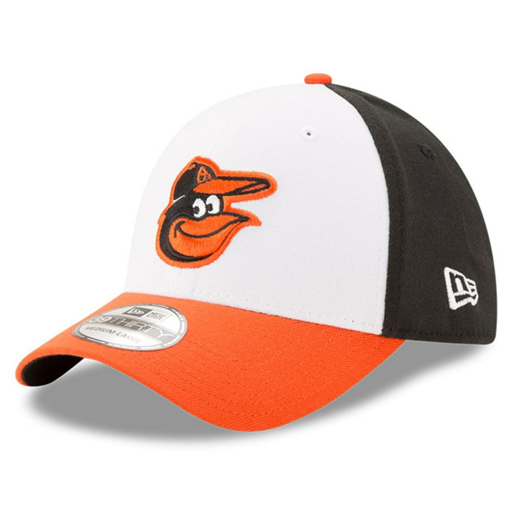 New Era Baltimore Orioles MLB Team Classic Logo 39THIRTY Flex Hat - White/Orange Hats