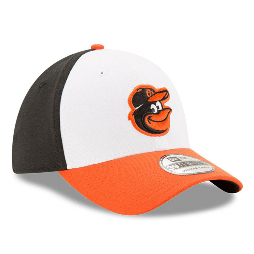 New Era Baltimore Orioles MLB Team Classic Logo 39THIRTY Flex Hat - White/Orange Hats