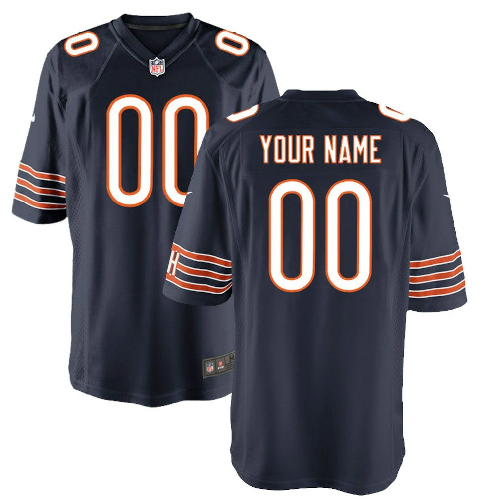 Chicago Bears Youth Custom Game Jersey - Navy Jerseys