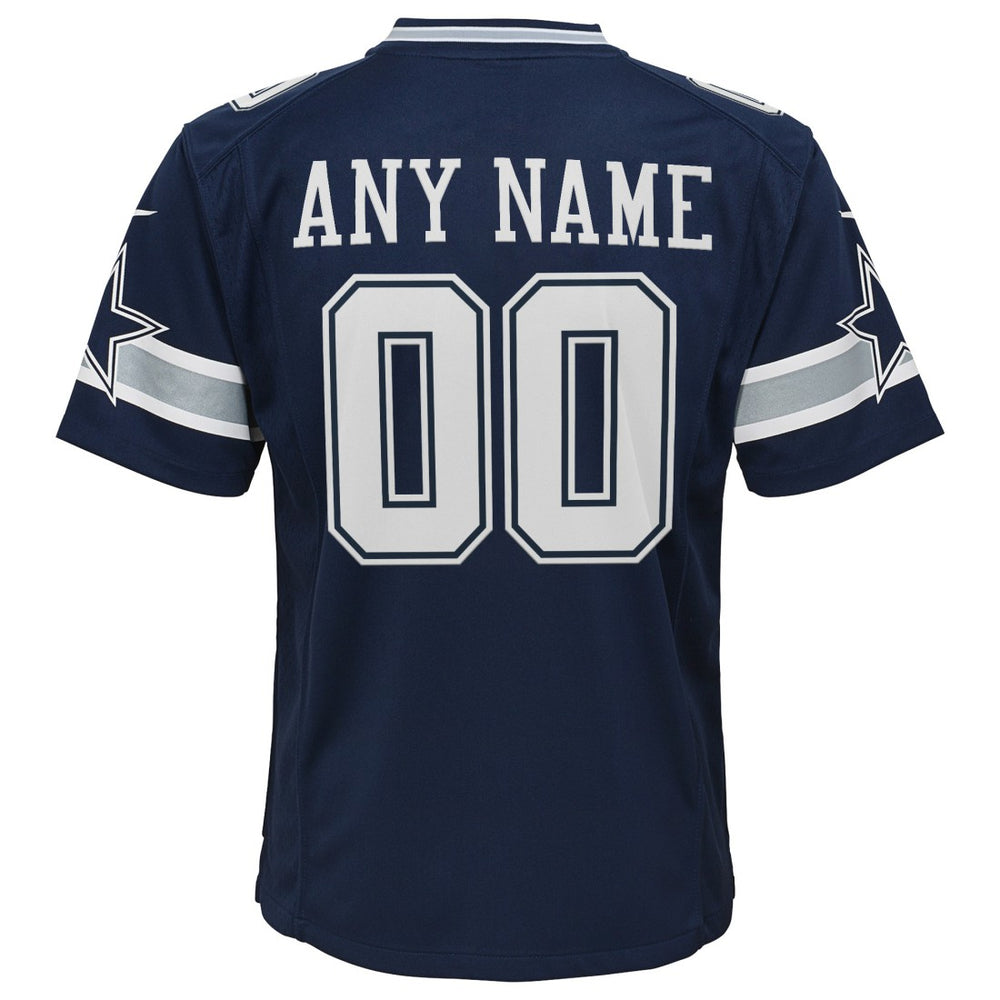 Dallas Cowboys Youth Custom Game Jersey - Navy Jerseys