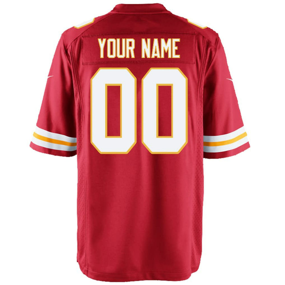 Kansas City Chiefs Youth Custom Game Jersey - Red Jerseys