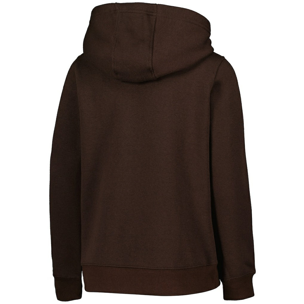 Cleveland Browns Youth Team Logo Pullover Hoodie - Brown Hoodies
