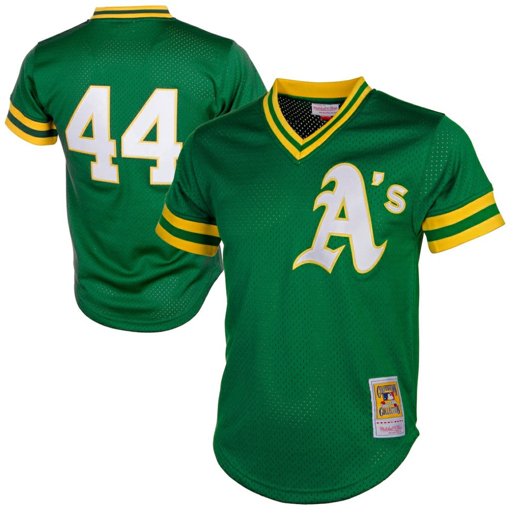 Reggie Jackson Athletics Mitchell & Ness Authentic Batting Practice Jersey - Green Jerseys