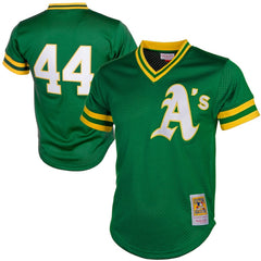 Reggie Jackson Athletics Mitchell & Ness Authentic Batting Practice Jersey - Green Jerseys