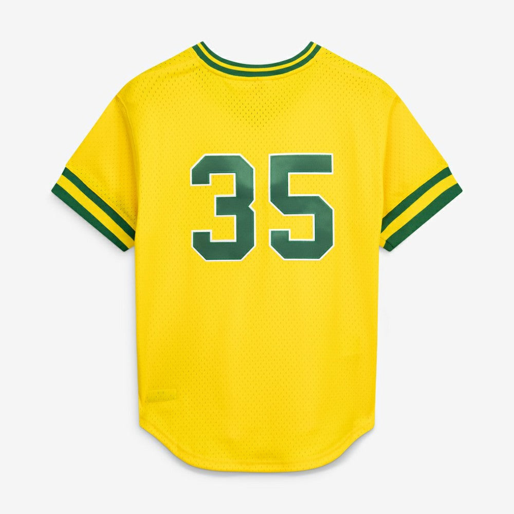 Rickey Henderson Athletics Mitchell & Ness Authentic Batting Practice Jersey - Yellow Jerseys