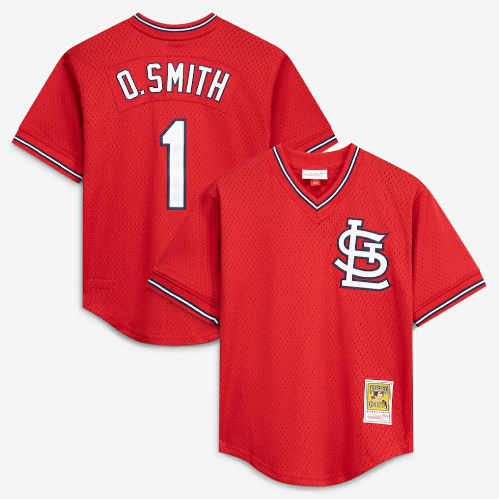 Ozzie Smith St. Louis Cardinals Mitchell & Ness Authentic Batting Practice Jersey - Scarlet Jerseys