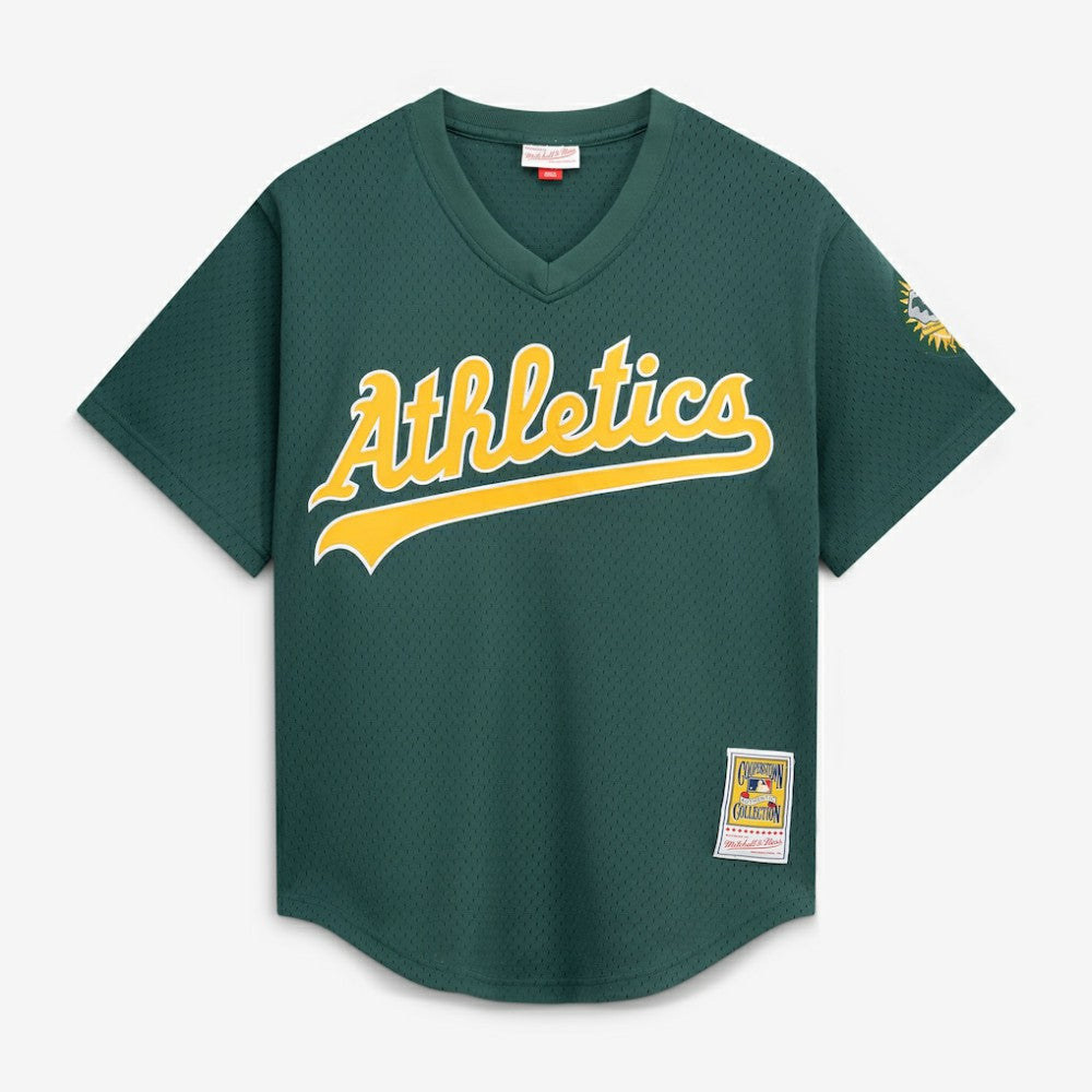 Rickey Henderson Athletics Mitchell & Ness Authentic Batting Practice Jersey - Green Jerseys