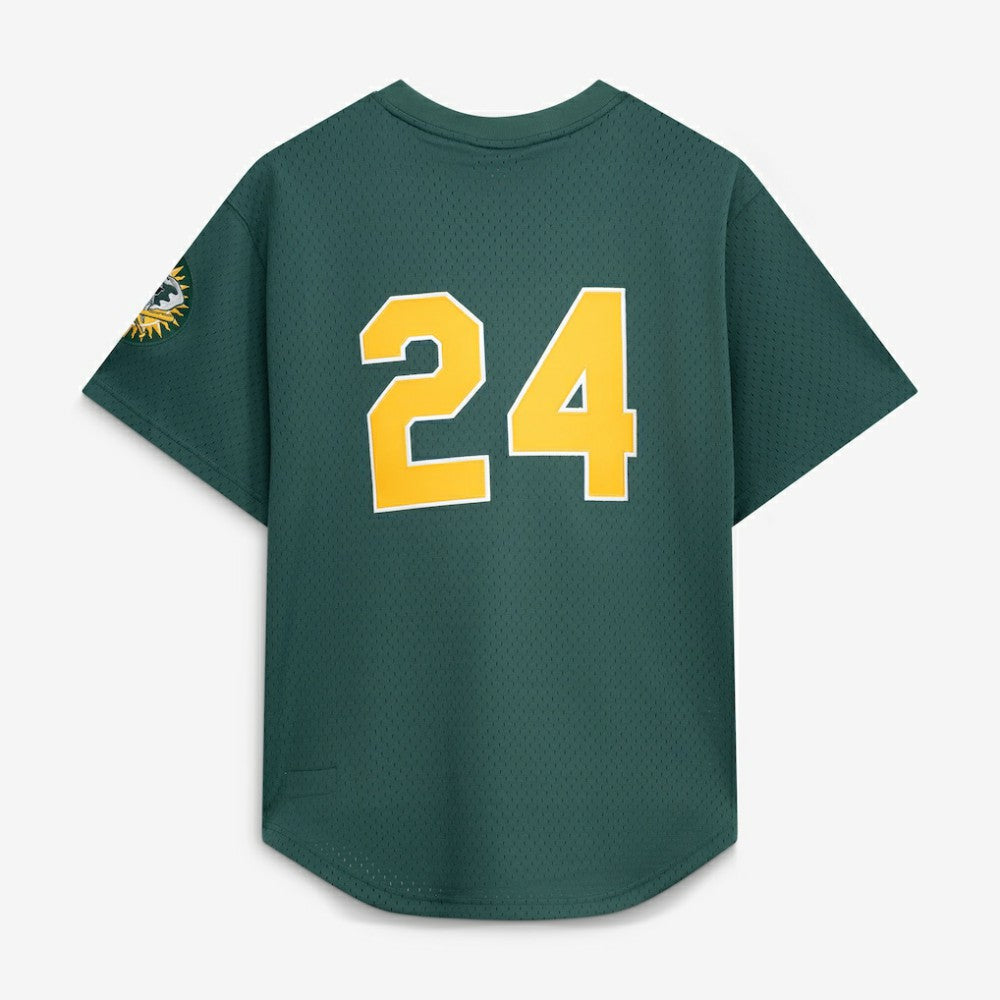 Rickey Henderson Athletics Mitchell & Ness Authentic Batting Practice Jersey - Green Jerseys