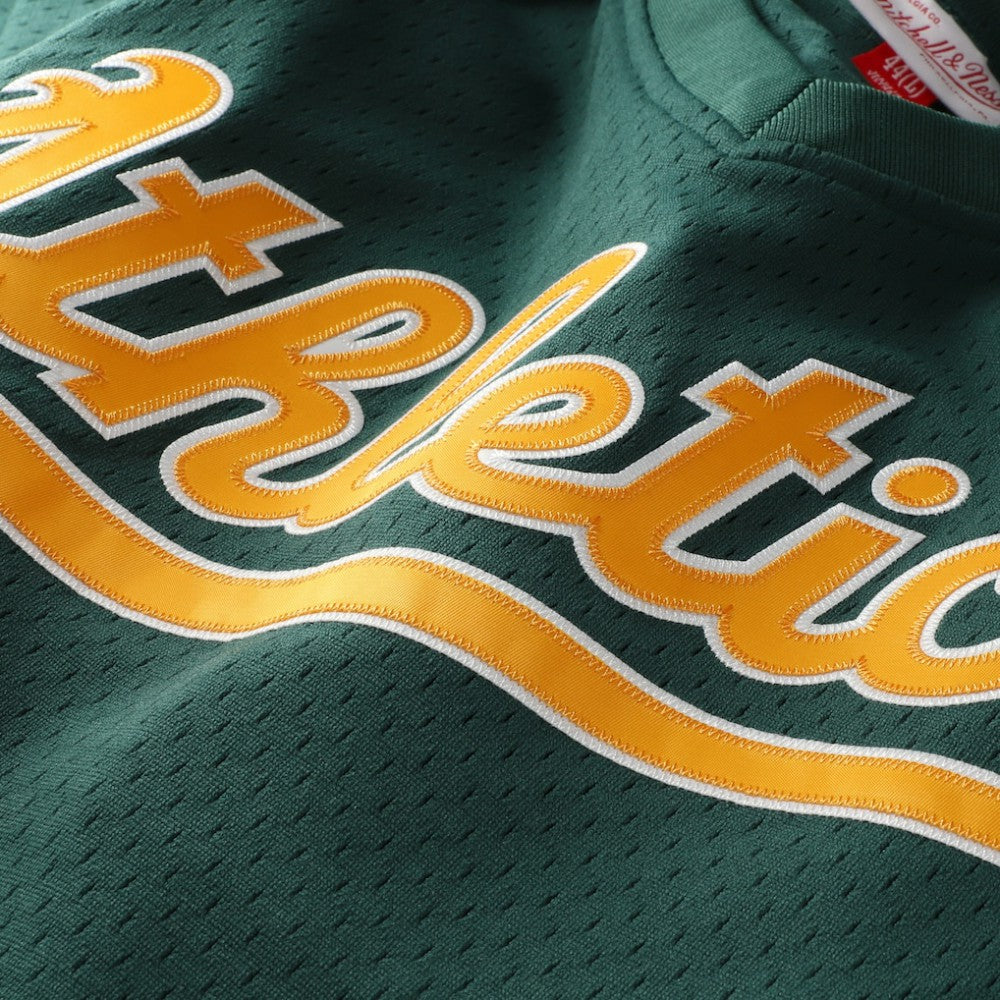Rickey Henderson Athletics Mitchell & Ness Authentic Batting Practice Jersey - Green Jerseys