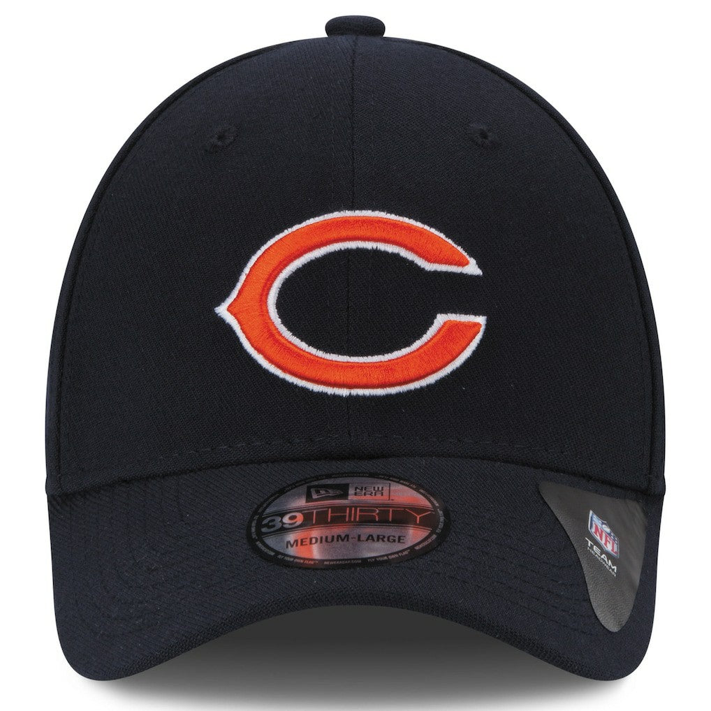 Chicago Bears New Era 39THIRTY Team Classic Flex Hat - Navy Blue Hats