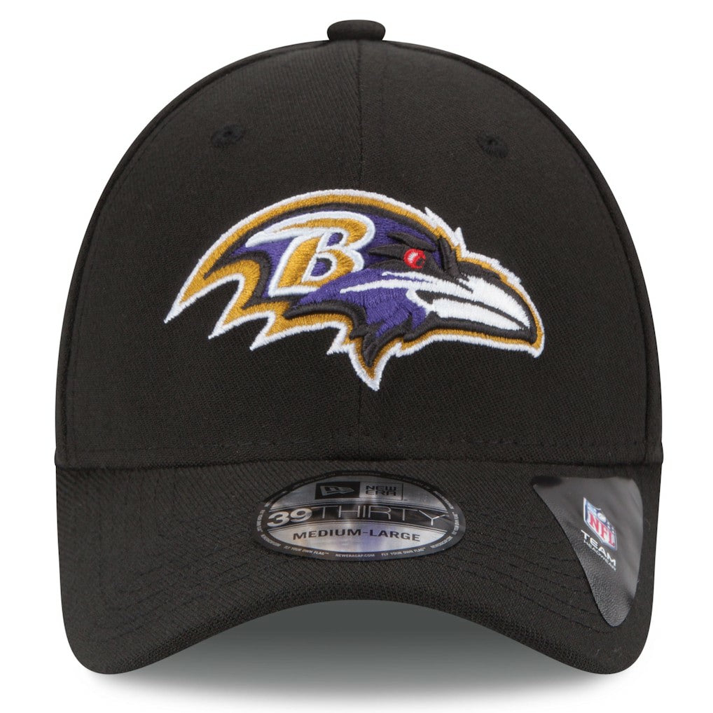 Baltimore Ravens New Era 39THIRTY Team Classic Flex Hat - Black Hats