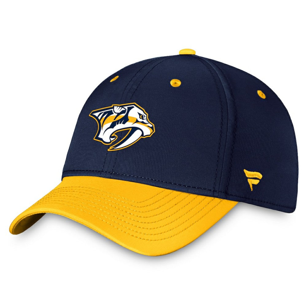 Nashville Predators Fanatics Authentic Pro Rink Two-Tone Flex Hat – Navy/Gold | US 200000477