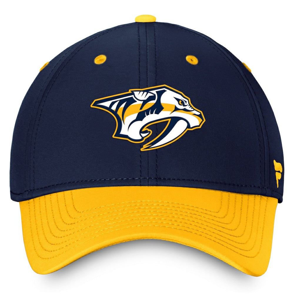 Nashville Predators Fanatics Authentic Pro Rink Two-Tone Flex Hat – Navy/Gold | US 200000477
