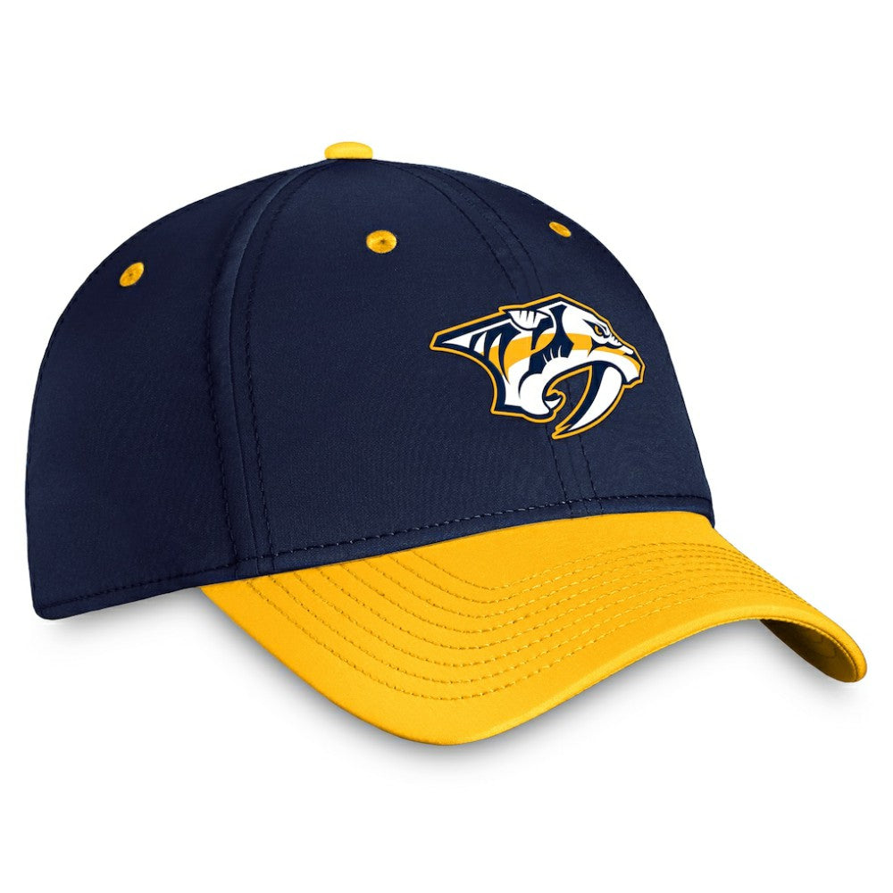 Nashville Predators Fanatics Authentic Pro Rink Two-Tone Flex Hat – Navy/Gold | US 200000477