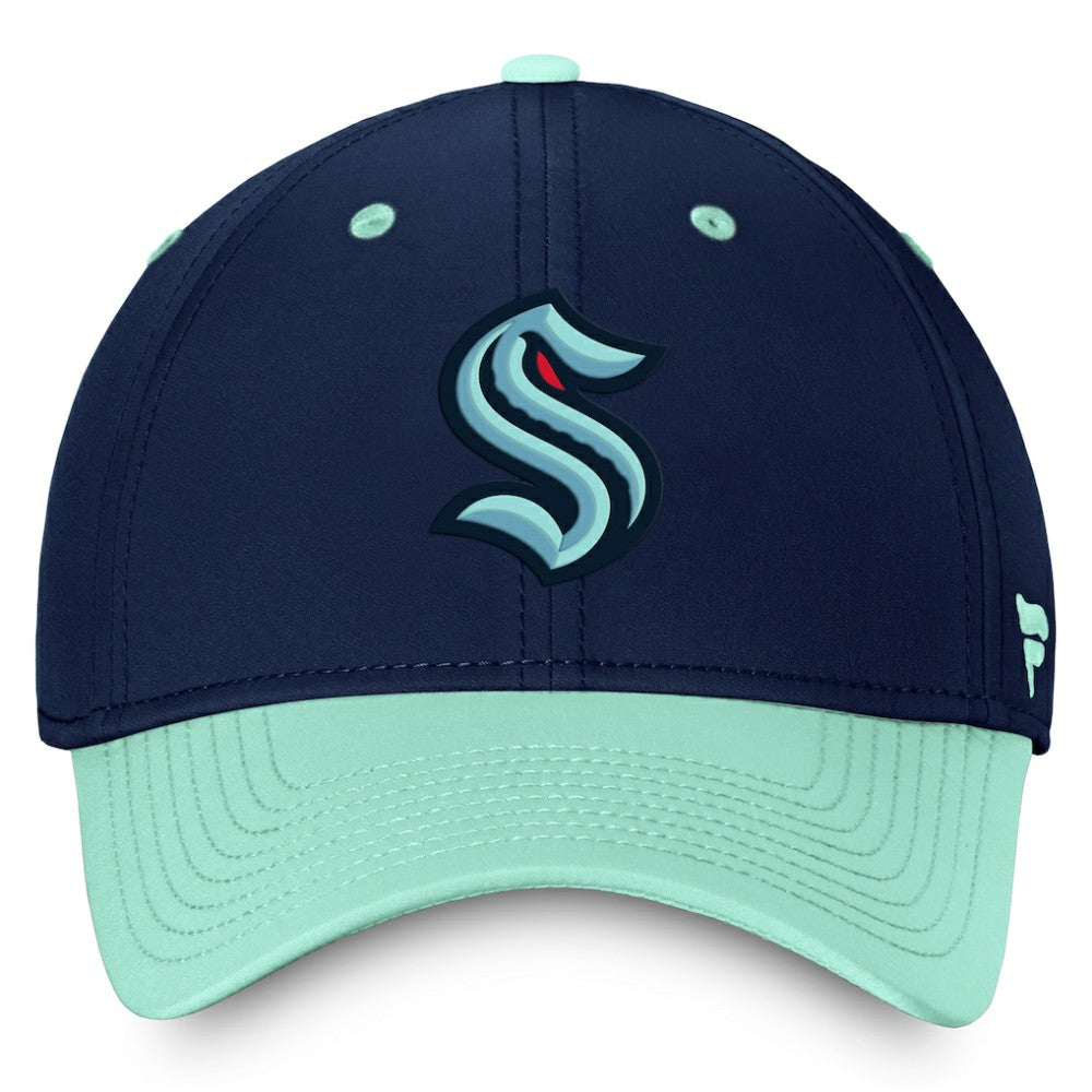 Seattle Kraken Fanatics Authentic Pro Rink Two-Tone Flex Hat – Deep Sea Blue/Light Blue | US 200000486