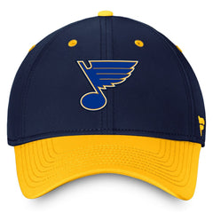 St. Louis Blues Fanatics Authentic Pro Rink Two-Tone Flex Hat – Navy/Gold | US 200000487