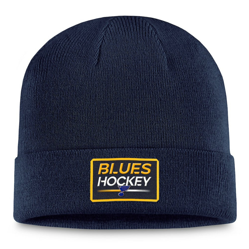 St. Louis Blues Fanatics Authentic Pro Cuffed Knit Hat – Navy | US 200000506