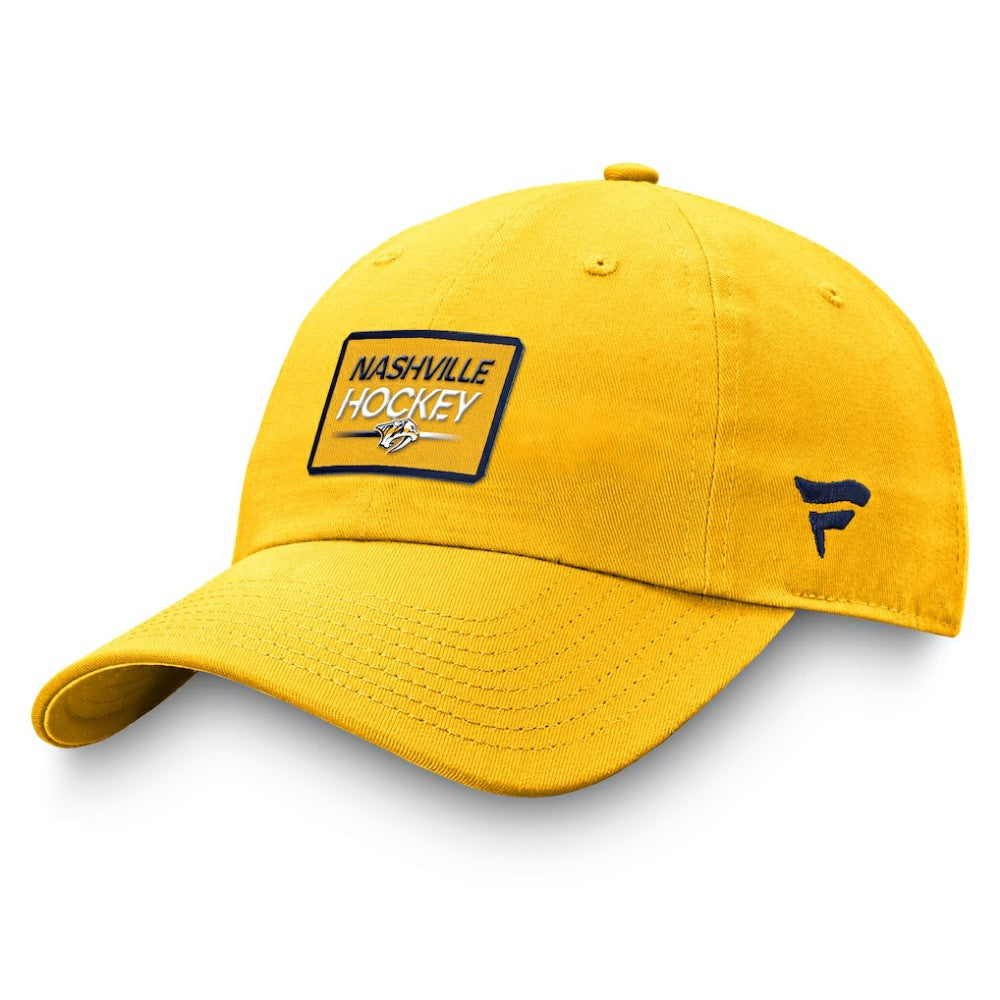 Nashville Predators Fanatics Authentic Pro Prime Adjustable Hat – Gold | US 200000541