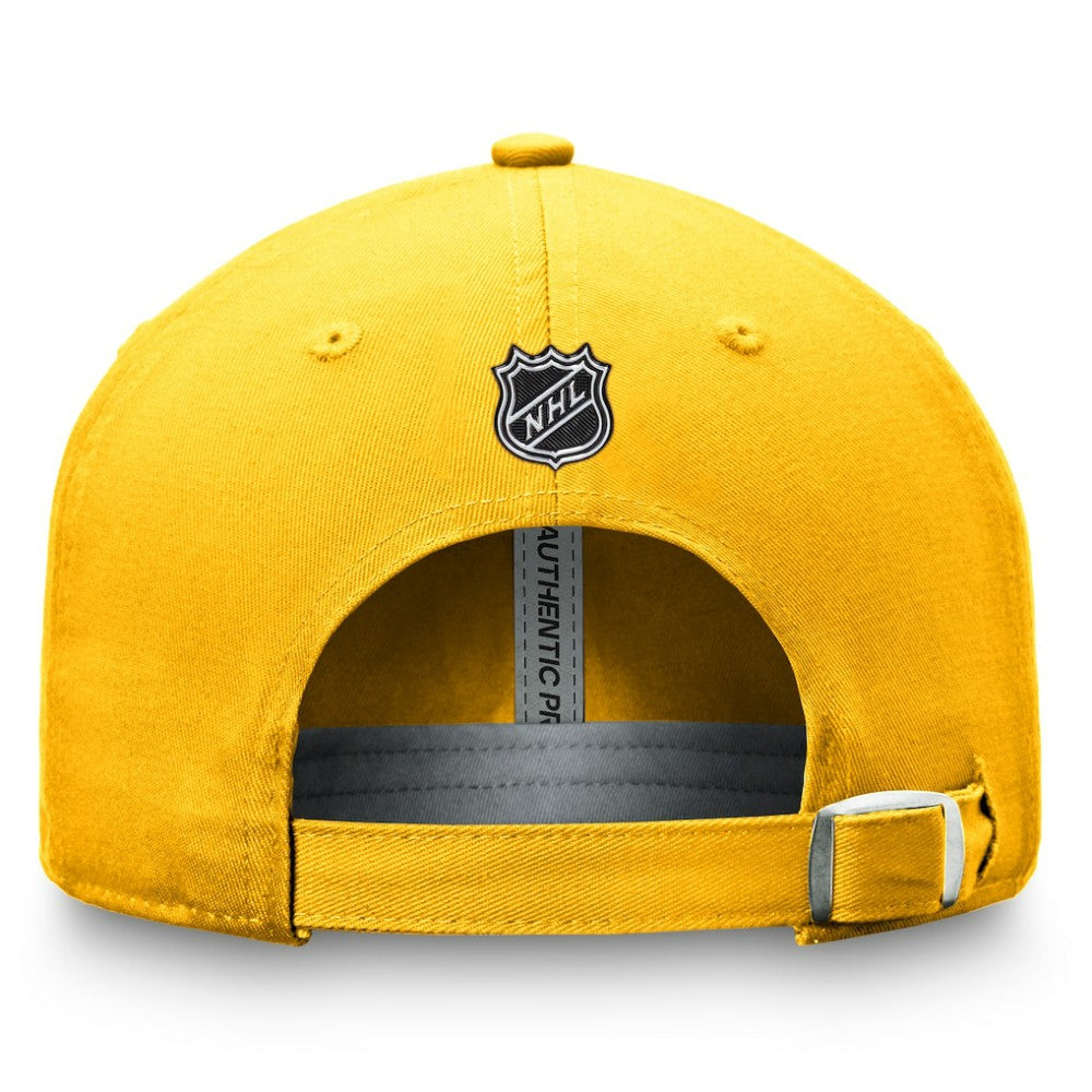 Nashville Predators Fanatics Authentic Pro Prime Adjustable Hat – Gold | US 200000541