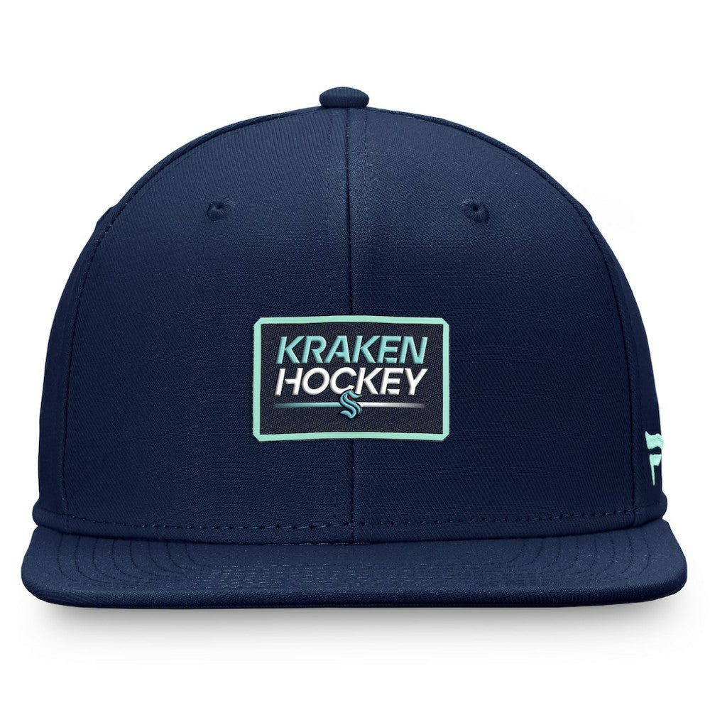 Seattle Kraken Fanatics Authentic Pro Prime Snapback Hat – Deep Sea Blue | US 200000558