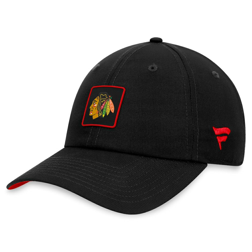 Chicago Blackhawks Fanatics Authentic Pro Rink Adjustable Hat - Black | US 200000614