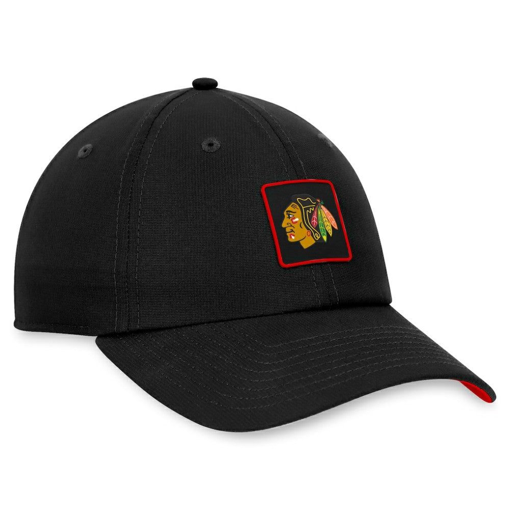Chicago Blackhawks Fanatics Authentic Pro Rink Adjustable Hat - Black | US 200000614