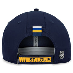 St. Louis Blues Fanatics Authentic Pro Rink Adjustable Hat - Navy | US 200000722