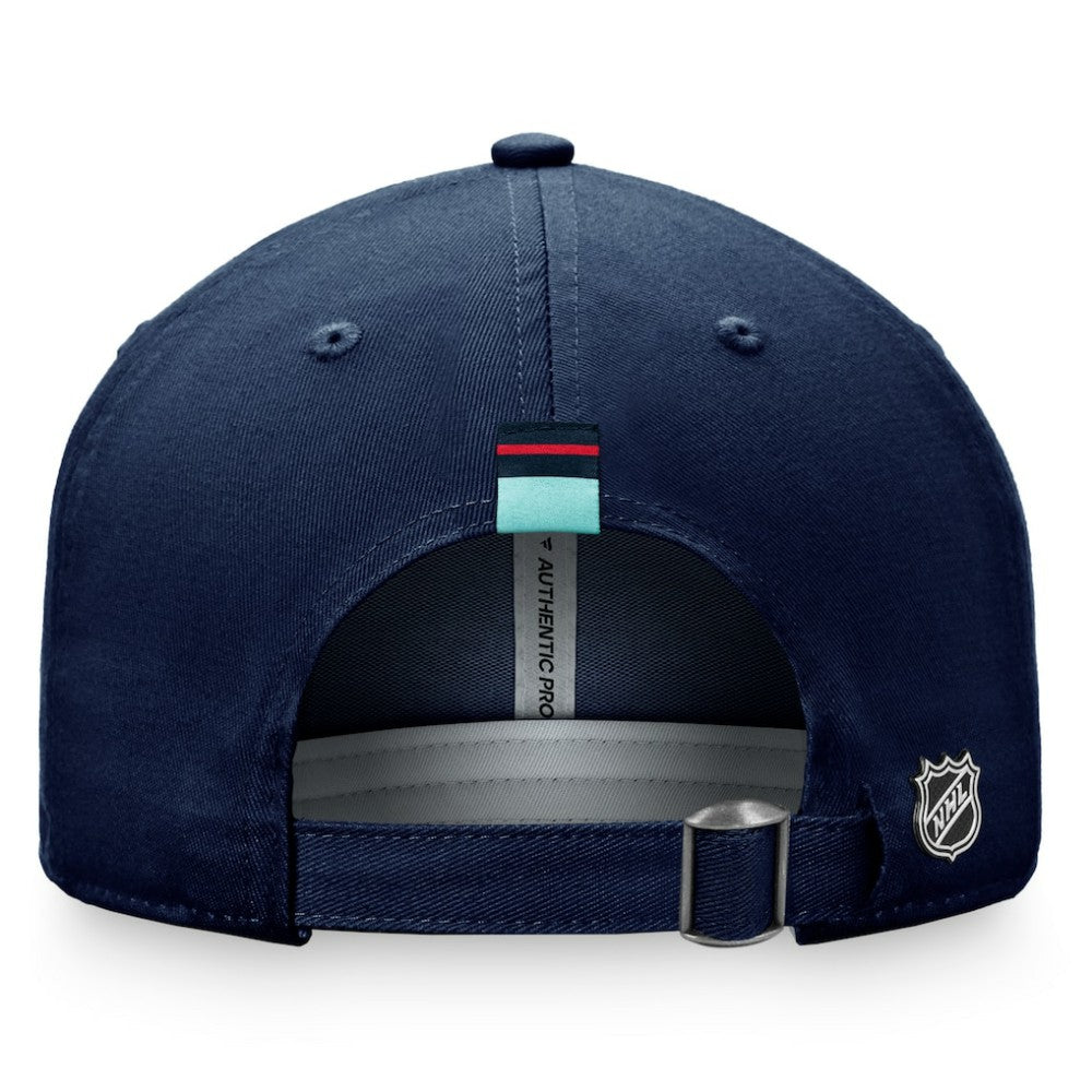 Seattle Kraken Fanatics Women's Authentic Pro Rink Adjustable Hat - Deep Sea Blue | US 200000725