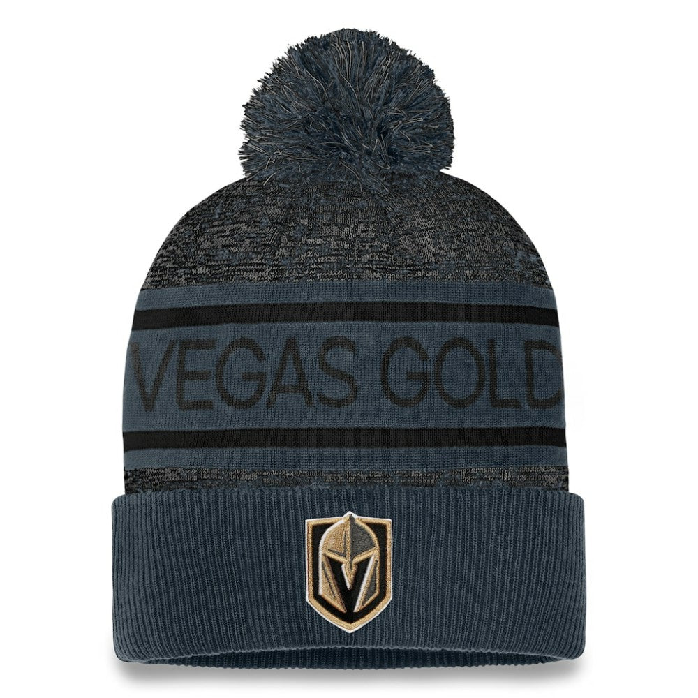 Vegas Golden Knights Fanatics Authentic Pro Cuffed Knit Hat with Pom - Gray | US 200000794