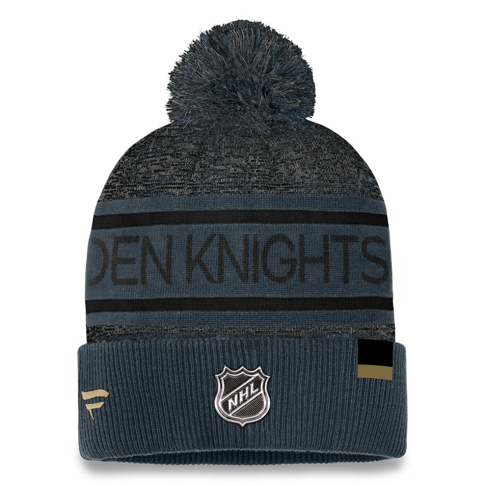 Vegas Golden Knights Fanatics Authentic Pro Cuffed Knit Hat with Pom - Gray | US 200000794