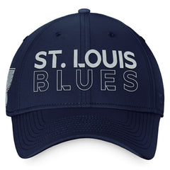 St. Louis Blues Fanatics Authentic Pro Road Flex Hat – Navy | US 200000860