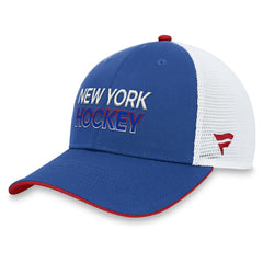 New York Rangers Fanatics Authentic Pro Rink Trucker Adjustable Hat - Blue | US 200000926